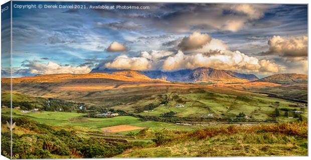 The View from Drynoch, Skye (panoramic) Canvas Print by Derek Daniel