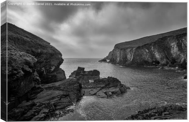 Nohoval Cove, Cork, Ireland (mono) Canvas Print by Derek Daniel