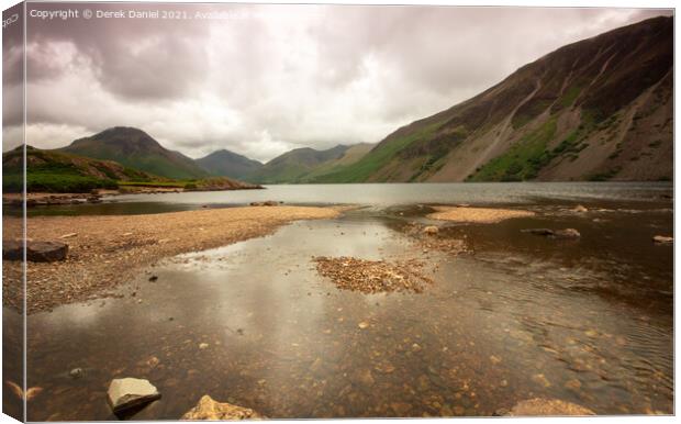 cloudy day at Wastwater in the Lake District #5 Canvas Print by Derek Daniel