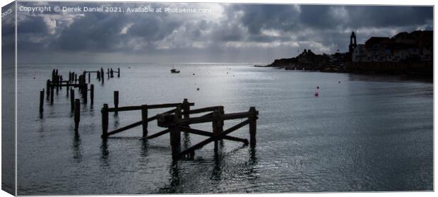 Decaying Charm of Swanage Pier Canvas Print by Derek Daniel