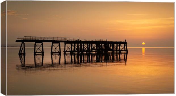 Carlingpoint Pier Sunrise Canvas Print by overhoist 