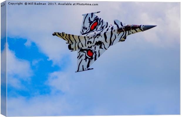 French Rafale Display Team at Yeovilton Airday Canvas Print by Will Badman