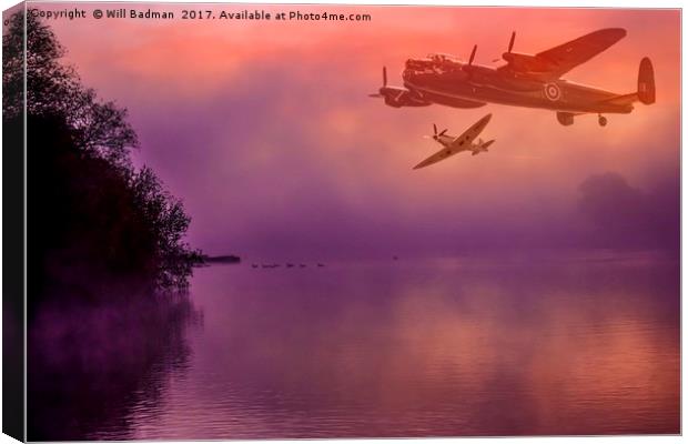 Lancaster at Sunrise Sutton Bingham Reservoir  Canvas Print by Will Badman