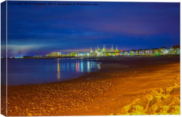 Minehead beach early in the morning Canvas Print by Will Badman