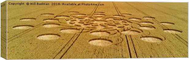 Crop Circles in Somerset Canvas Print by Will Badman