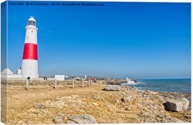 Portland Bill Lighthouse Dorset Canvas Print by Will Badman