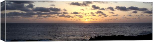 Sunset - Faro Pechiguera, Playa Blanca Canvas Print by Kevin McNeil