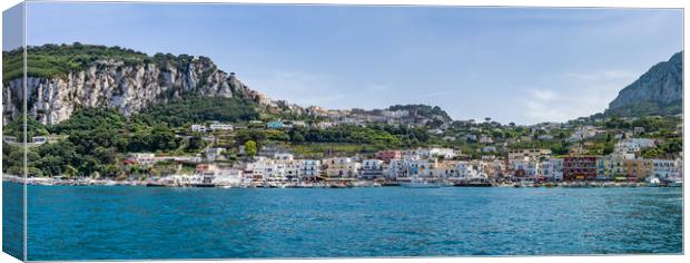 Capri from the sea Canvas Print by David Belcher