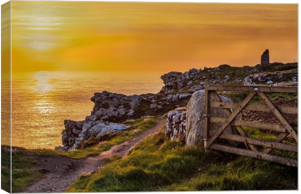 Cornish Sunset Canvas Print by David Belcher