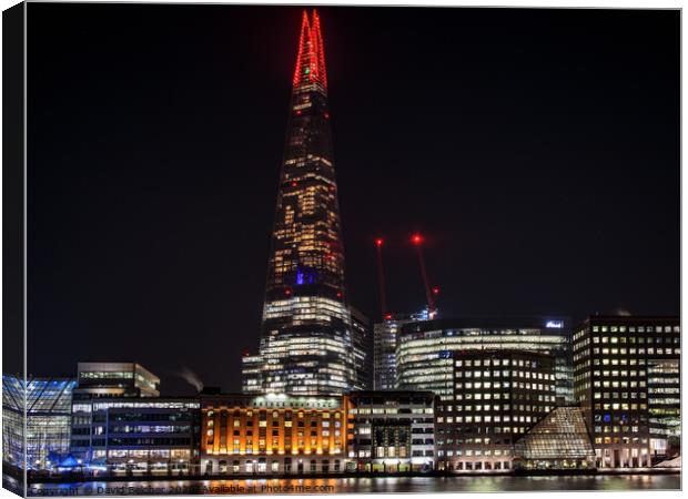 The Shard at night Canvas Print by David Belcher