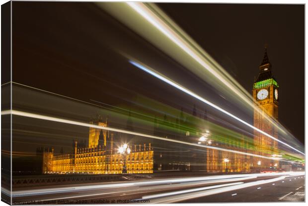 Parliament at night Canvas Print by David Belcher