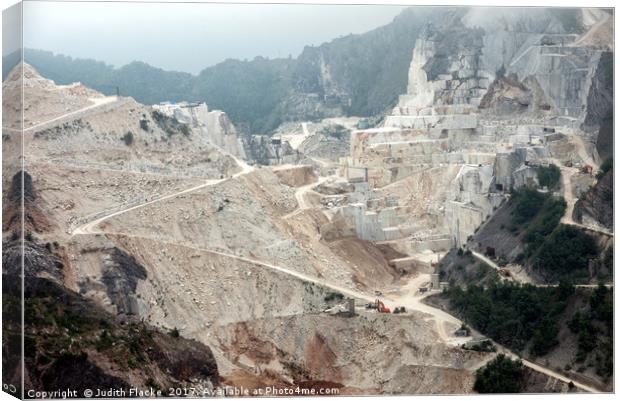 Marble quarry, Carrara, Italy. Canvas Print by Judith Flacke