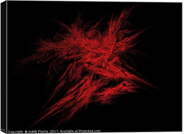 Red fractal explosion - dynamic abstract Canvas Print by Judith Flacke