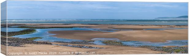 Wide panorama of Northam Burrows. Canvas Print by Judith Flacke