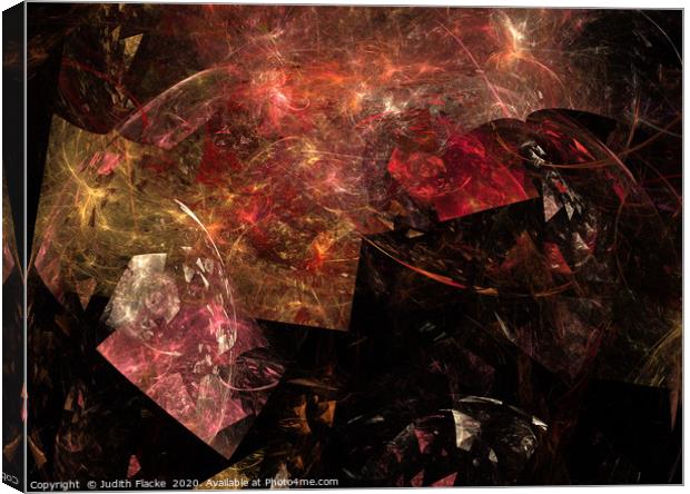 Creativity. Dark abstract with red. Canvas Print by Judith Flacke