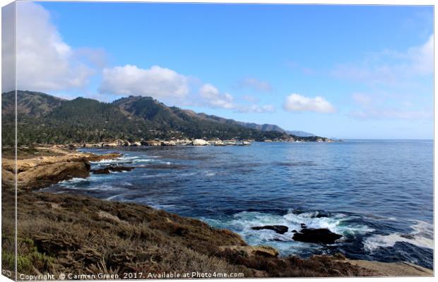 Pacific Coast Highway Los Angeles to San Francisco Canvas Print by Carmen Green
