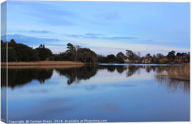 Beaulieu river before sunset, New Forest National  Canvas Print by Carmen Green