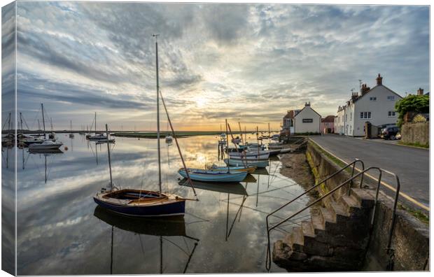 Dawn over Wells-next-the-sea, Norfolk coast, 7th June 2021 Canvas Print by Andrew Sharpe