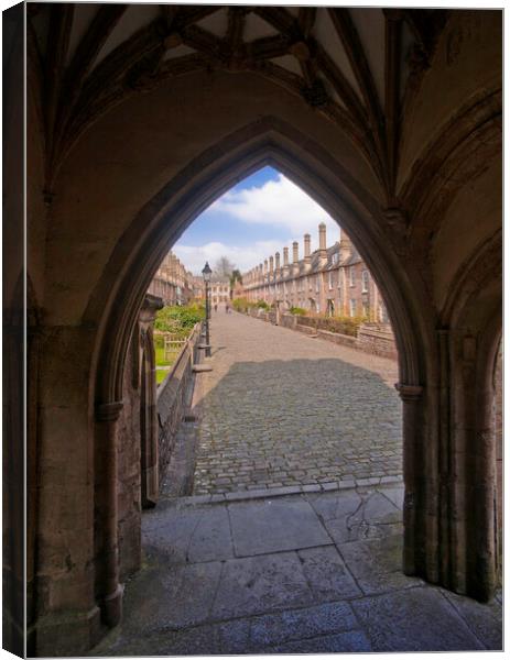Vicars' Close, Wells Canvas Print by Andrew Sharpe