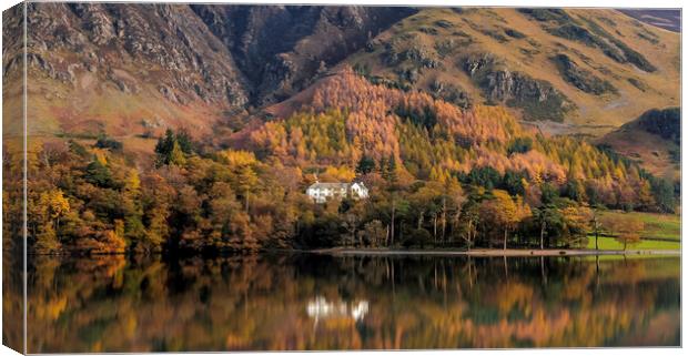 Hassness Country House, Buttermere, Lake Distict Canvas Print by Andrew Sharpe