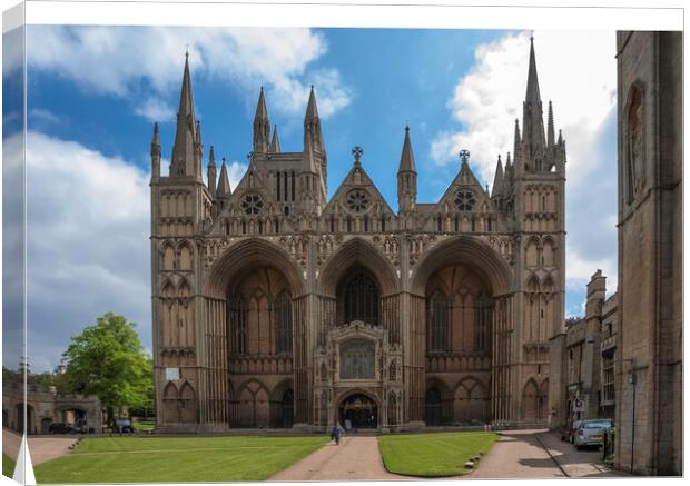 Peterborough Cathedral Canvas Print by Andrew Sharpe
