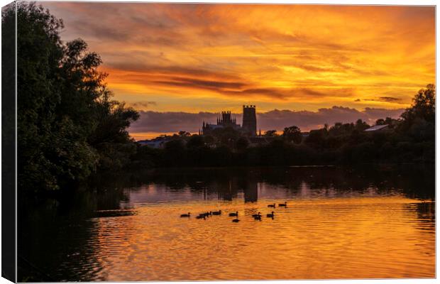 Sunset from Roswell Pits, 11th October 2021 Canvas Print by Andrew Sharpe