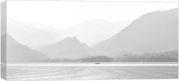 Derwent Water, looking towards Castle Crag, Cumbria Canvas Print by Andrew Sharpe