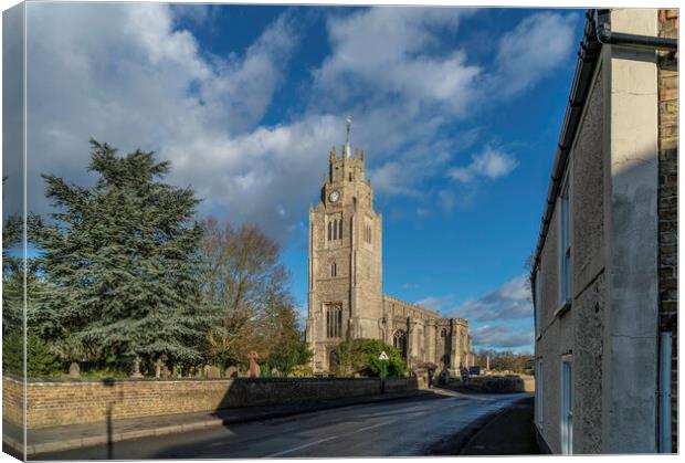 St Andrew's Church, Sutton-in-the-Isle, Cambridgeshire, 27th Jan Canvas Print by Andrew Sharpe