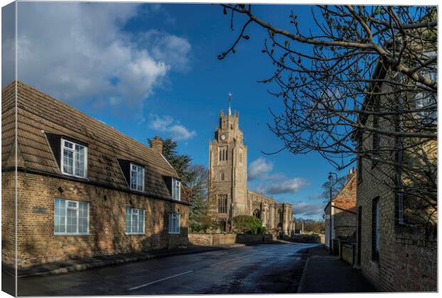 St Andrew's Church, Sutton-in-the-Isle, Cambridgeshire, 27th Jan Canvas Print by Andrew Sharpe