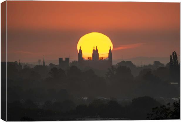 Radiant Morning View, King's College Chapel, Cambr Canvas Print by Andrew Sharpe