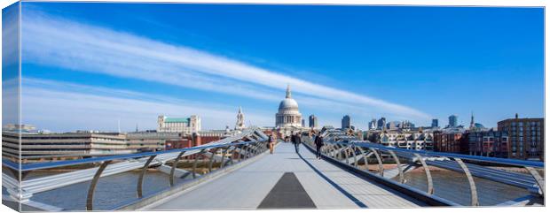 Millennium Bridge, London Canvas Print by Andrew Sharpe