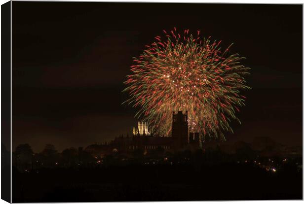 Ely Firework Display, 2017 Canvas Print by Andrew Sharpe