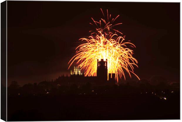 Ely Firework Display, 2017 Canvas Print by Andrew Sharpe