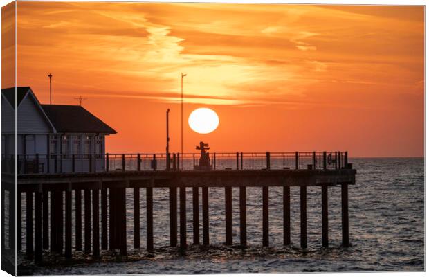 Sunrise from Southwold, 22nd September 2019 Canvas Print by Andrew Sharpe