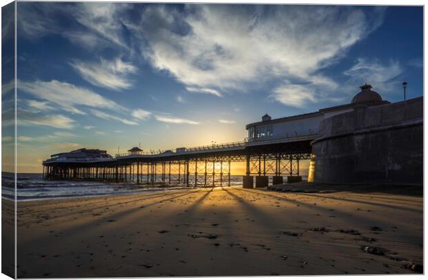 Dawn over Cromer Pier, Norfolk Canvas Print by Andrew Sharpe