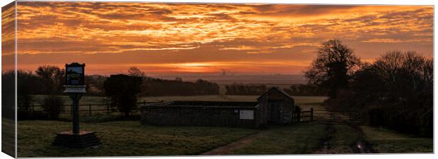 Dawn over Ely, 23rd February 2021 Canvas Print by Andrew Sharpe