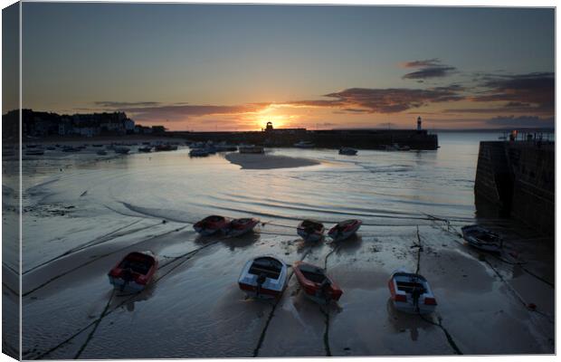 St Ives Harbour, Cornwall Canvas Print by Andrew Sharpe