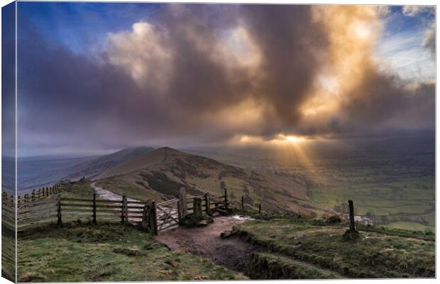 Hope Valley from the Great Edge, Peak District National Park Canvas Print by Andrew Sharpe
