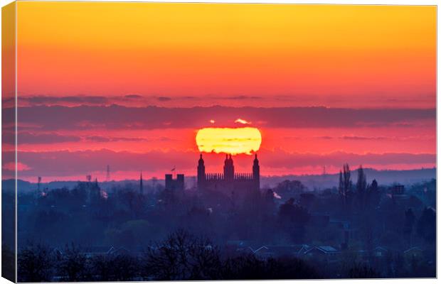 Kings College Chapel at Sunrise Canvas Print by Andrew Sharpe