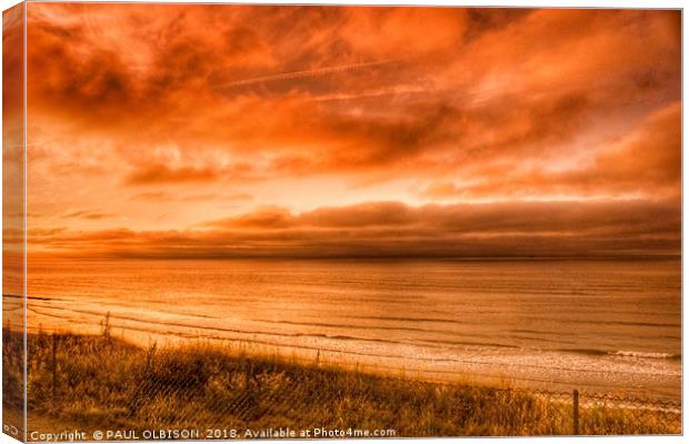 Fire in the sky Canvas Print by PAUL OLBISON