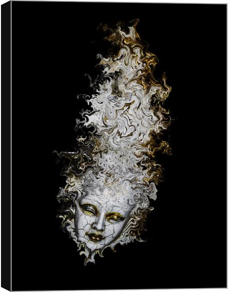 The fractured mask Canvas Print by Julia Watkins