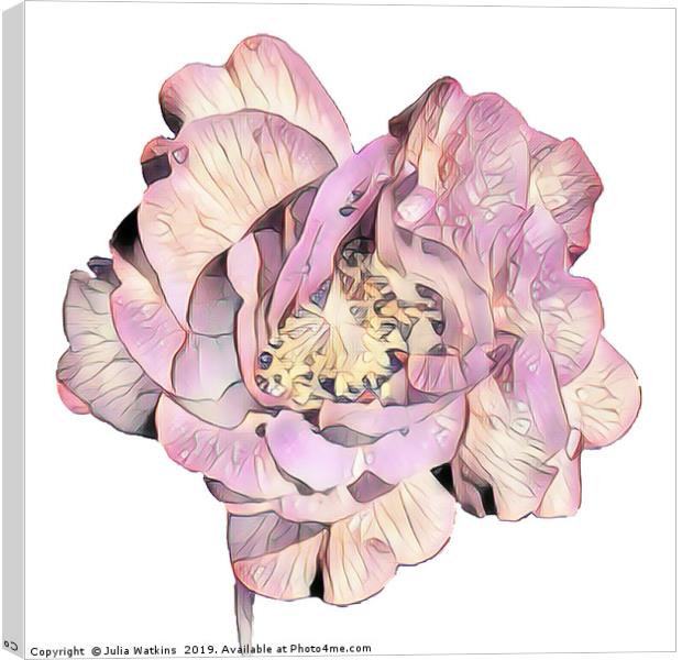 Flower in shades of Pastel Canvas Print by Julia Watkins