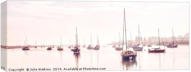 Early Morning on the River Crouch  Canvas Print by Julia Watkins