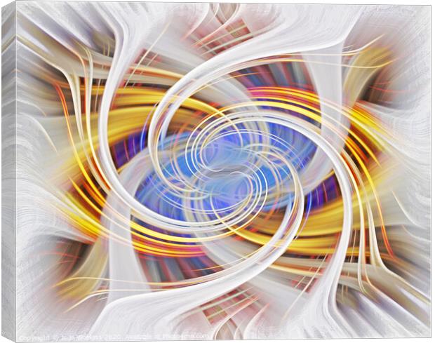 An abstract in swirls  Canvas Print by Julia Watkins