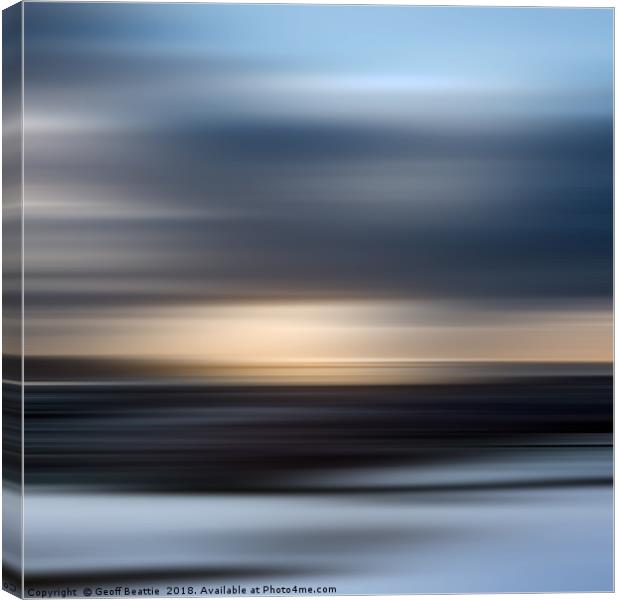 Into the moving light Canvas Print by Geoff Beattie