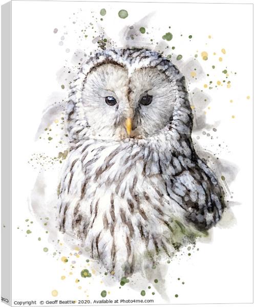 Ural Owl  Canvas Print by Geoff Beattie