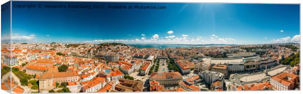 Lisbon, Portugal Panorama Canvas Print by Alexandre Rotenberg