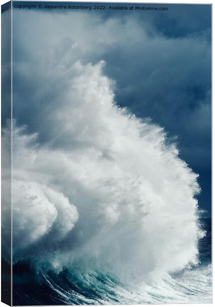 Huge Wave Splash Canvas Print by Alexandre Rotenberg