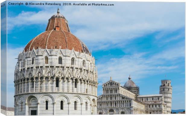 Piazza dei Miracoli in Pisa, Italy Canvas Print by Alexandre Rotenberg