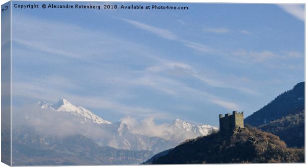 Ussel Castle in Valle d'Aosta, Italy Canvas Print by Alexandre Rotenberg